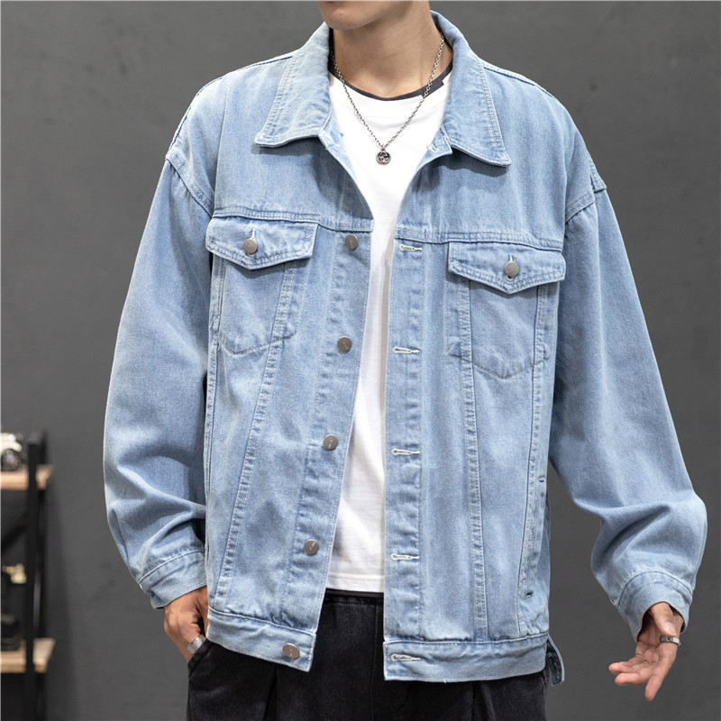 Mens Fashion Denim Jacket - ใหม่ Denim แจ็คเก็ตผู้ชาย Vintage Jean Coats