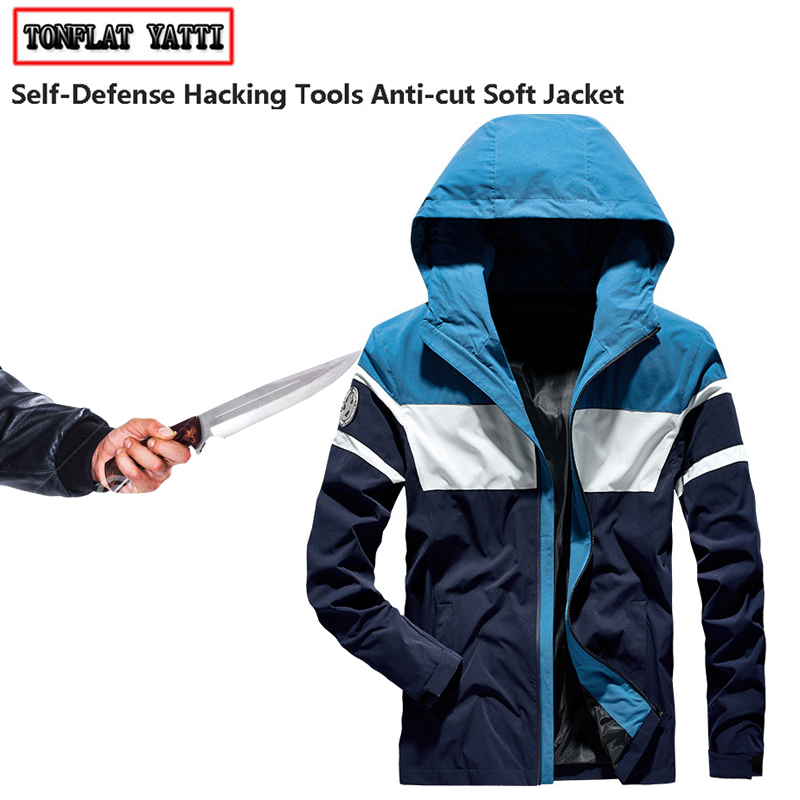 Mens Fashion Hacks - Stab Proof Anti-Cut เสื้อแจ็คเก็ตผู้ชายแฟชั่นป้องกันตัวเอง Stealth ตํารวจ