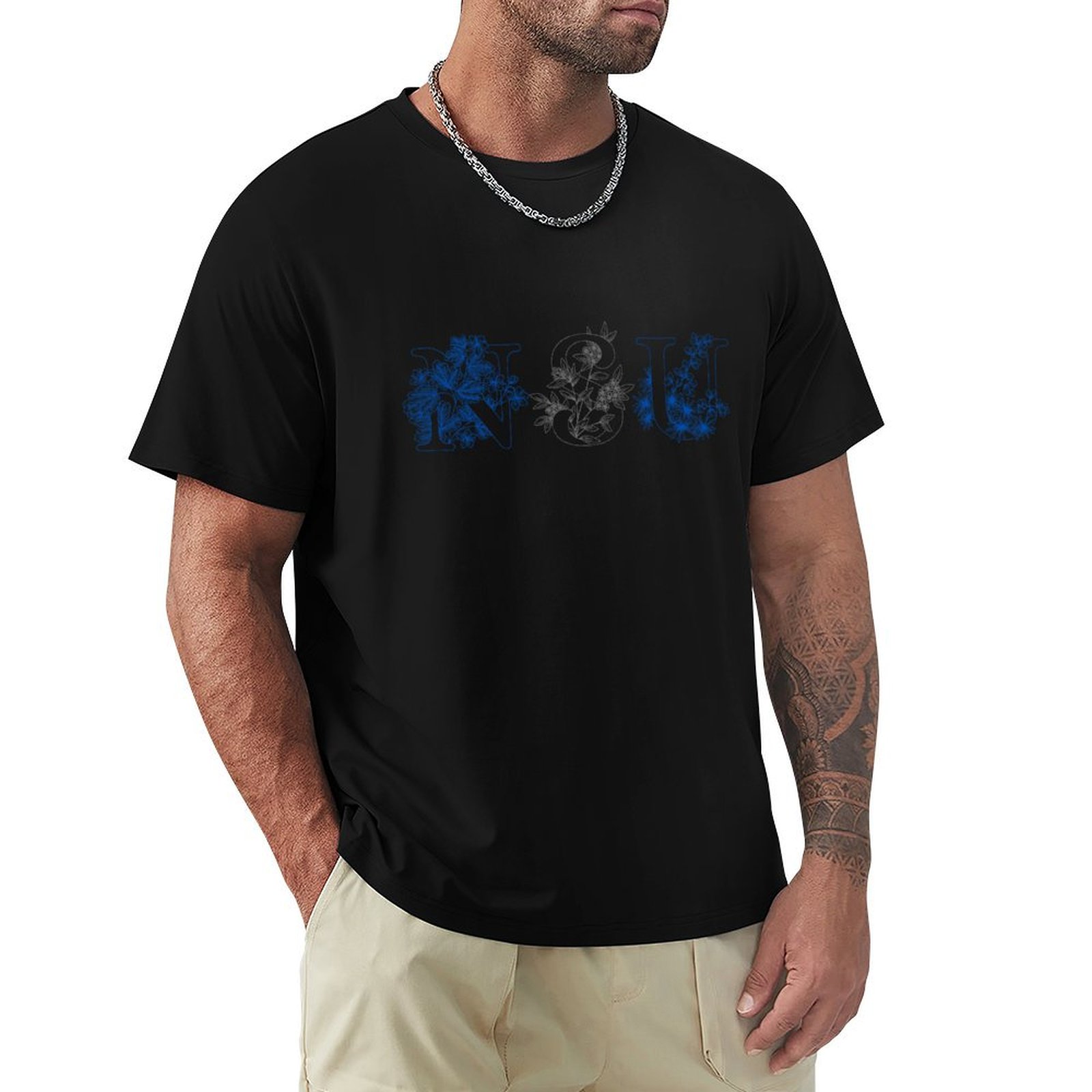 Men'S Fashion Nova - เสื้อยืดลายดอกไม้ NSU Nova Southeastern University แฟชั่นพิมพ์ลาย
