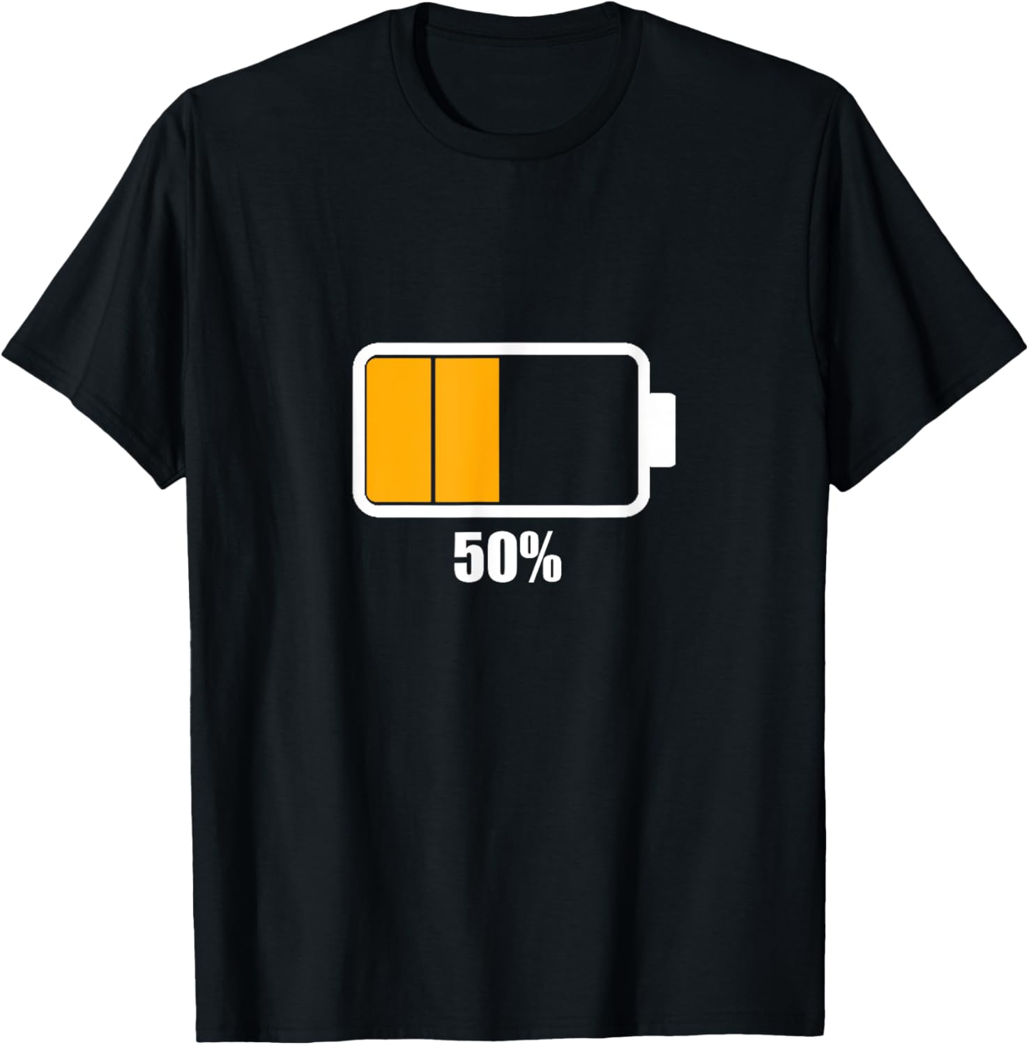 Men'S Fashion Over 50 - แบตเตอรี่ครึ่ง [50% ที่เหลือ] แบตเตอรี่ Dead TShirt