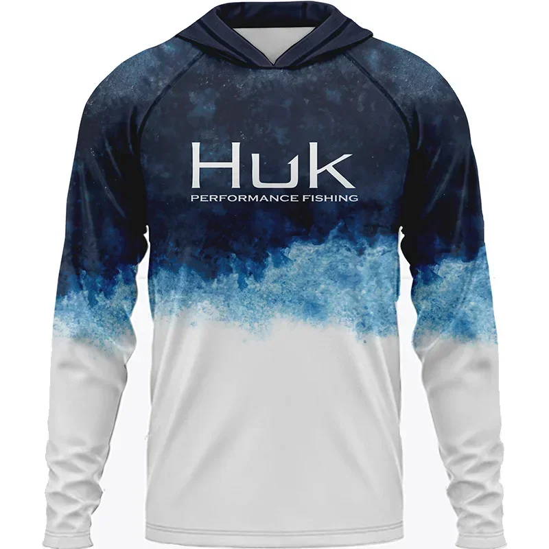 Men'S Fashion Over 50 - เสื้อตกปลาฤดูร้อน HUK สำหรับผู้ชาย แขนยาว มีฮู้ด ป้องกันแสงแดด