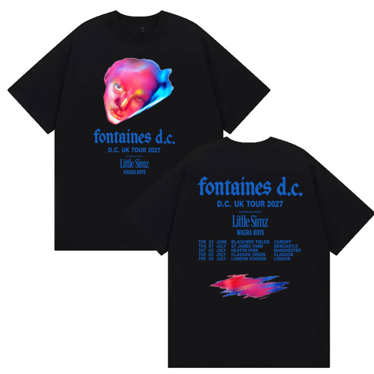 Men'S Fashion Uk - เสื้อยืดสินค้าทัวร์อังกฤษ 2027 วงร็อก Fontaines D.C เสื้อยืดผ้าฝ้ายทรงโอเวอร์ไซส์สไตล์วินเทจสำหรับผู้ชายและผู้หญิง