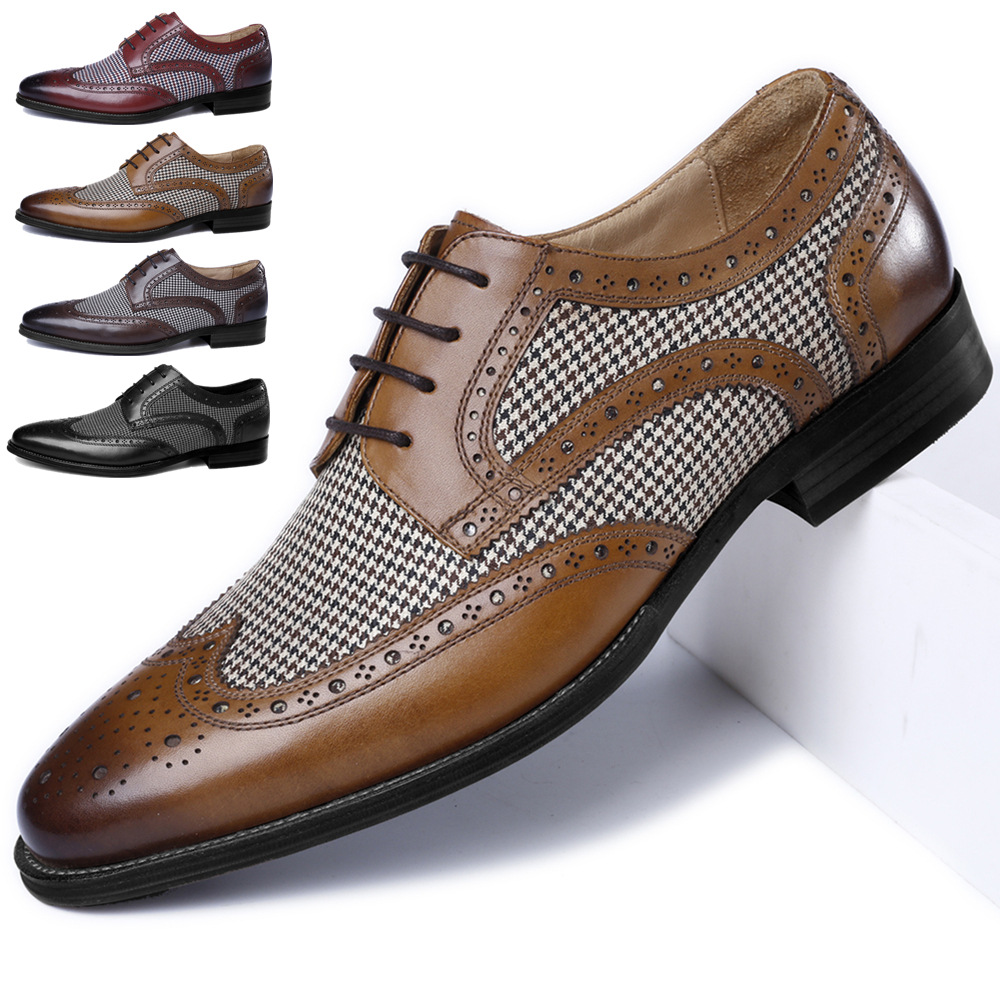 Oxford Shoes Brogue - ใหม่ Oxford รองเท้าธุรกิจผู้ชายนุ่มหนังสบายๆรองเท้า Breathable ผู้ชายรองเท้า Loafers