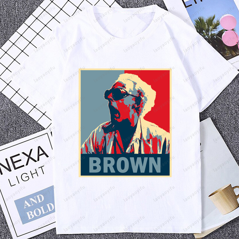 Mens Fashion In The 90S - Back To The Future คลาสสิกสีน้ําตาล TShirt