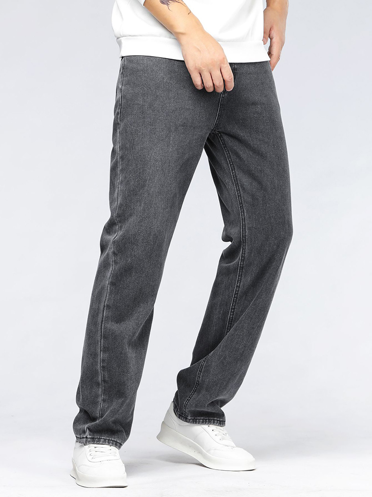 กางเกงยีนส์ทรงหลวมสไตล์เกาหลีส - Men'S Fashion Grey Jeans บทวิจารณ์และราคา