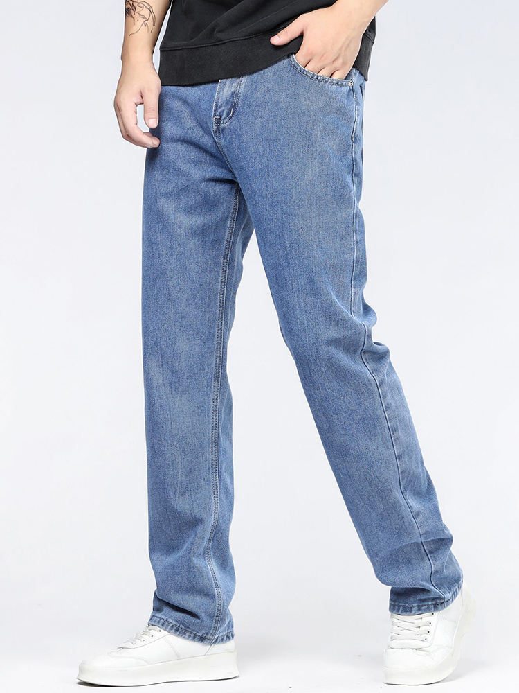 กางเกงยีนส์ทรงหลวมสไตล์เกาหลีส - Men'S Fashion Grey Jeans บทวิจารณ์และราคา