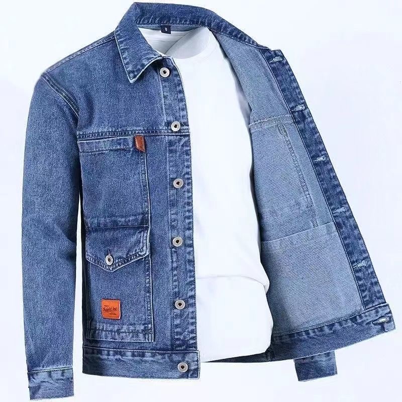 แจ็กเก็ตยีนส์สีทึบสำหรับผู้ชาย - Mens Fashion Denim Jacket บทวิจารณ์และราคา