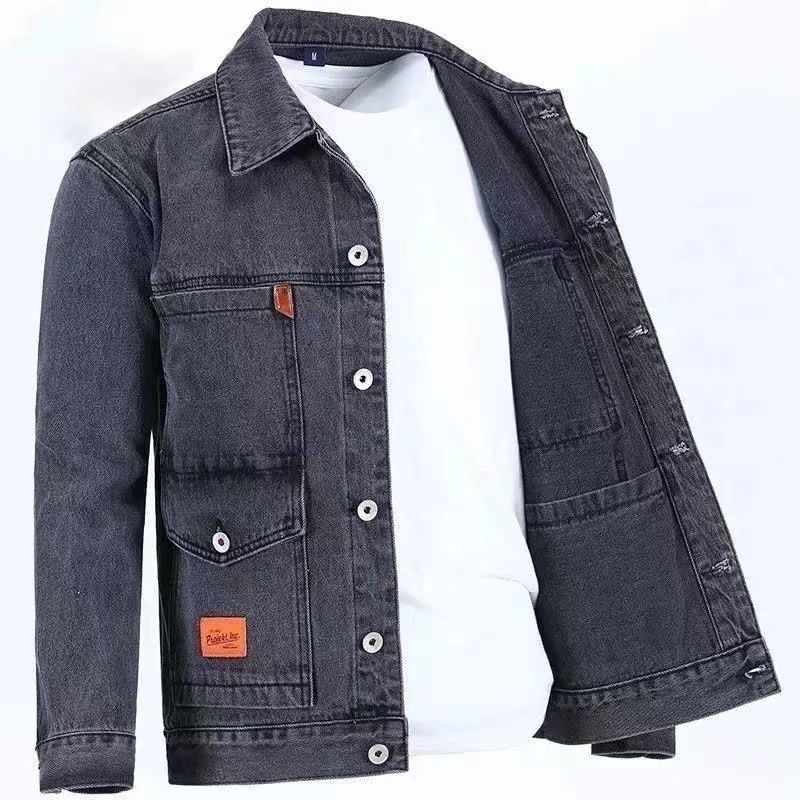 แจ็กเก็ตยีนส์สีทึบสำหรับผู้ชาย - Mens Fashion Denim Jacket บทวิจารณ์และราคา