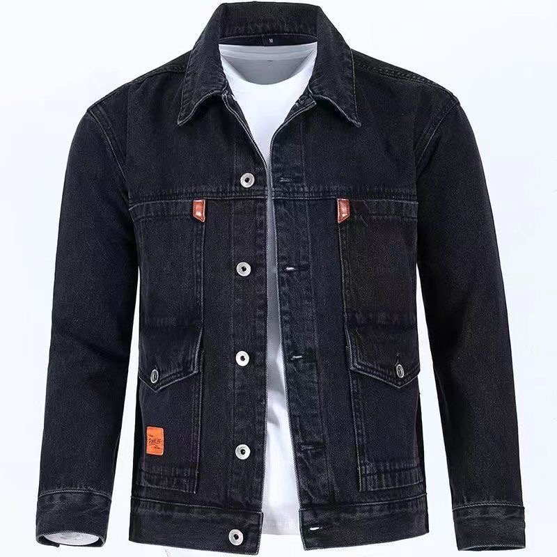 แจ็กเก็ตยีนส์สีทึบสำหรับผู้ชาย - Mens Fashion Denim Jacket บทวิจารณ์และราคา
