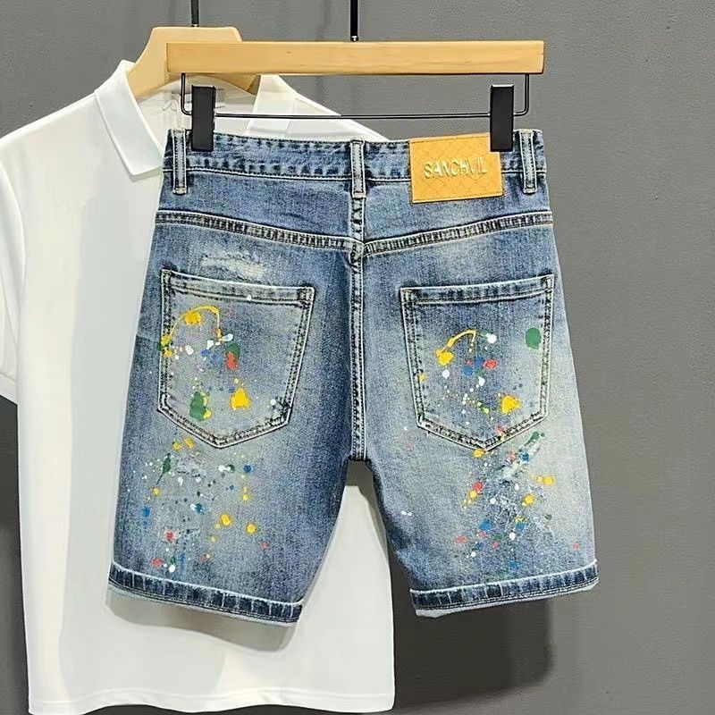กางเกงยีนส์สั้นผู้ชายกางเกง Gr - Men Fashion Jeans บทวิจารณ์และราคา