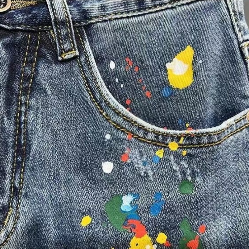 กางเกงยีนส์สั้นผู้ชายกางเกง Gr - Men Fashion Jeans บทวิจารณ์และราคา