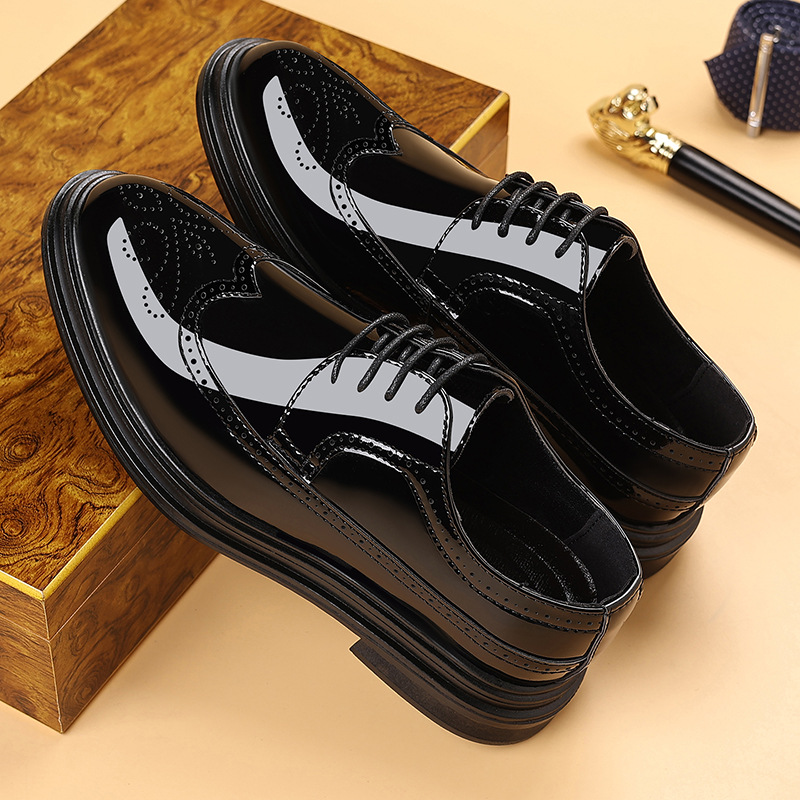 รองเท้าหนังแก้วผู้ชายแบบ Brogu - Oxford Shoes Brogue บทวิจารณ์และราคา