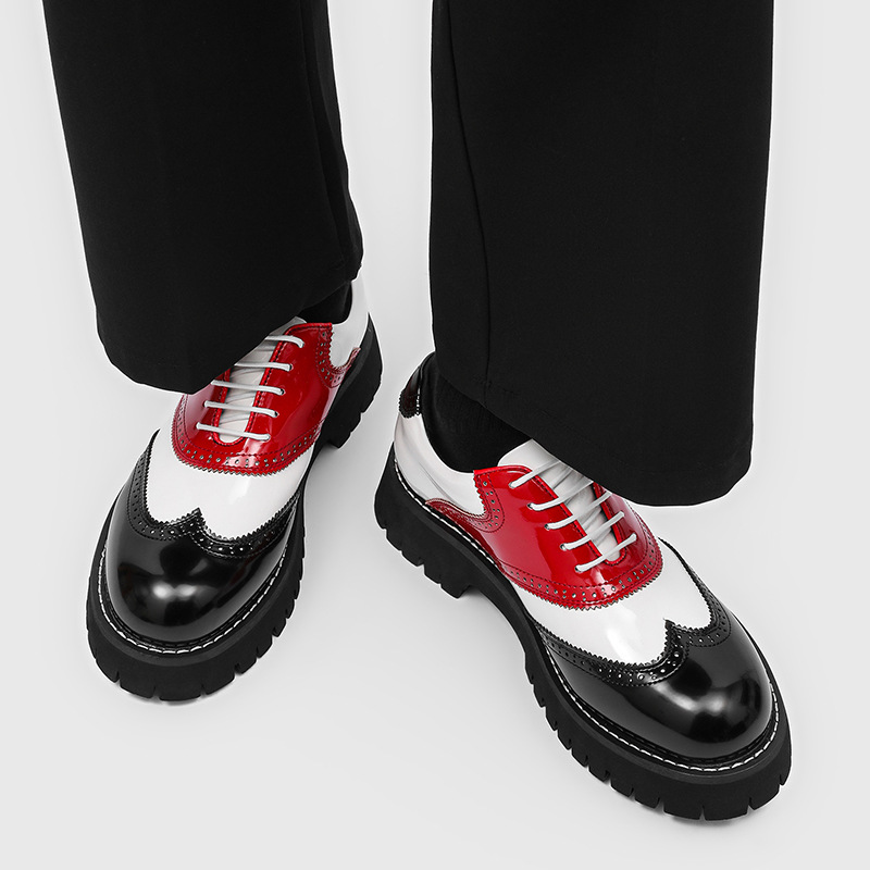 รองเท้าแฟชั่นผู้ชายสไตล์ฮิปฮอป - Oxford Shoes Brogue บทวิจารณ์และราคา