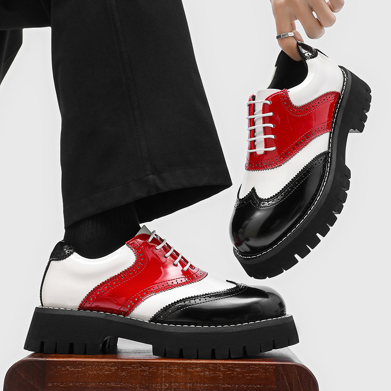 รองเท้าแฟชั่นผู้ชายสไตล์ฮิปฮอป - Oxford Shoes Brogue บทวิจารณ์และราคา
