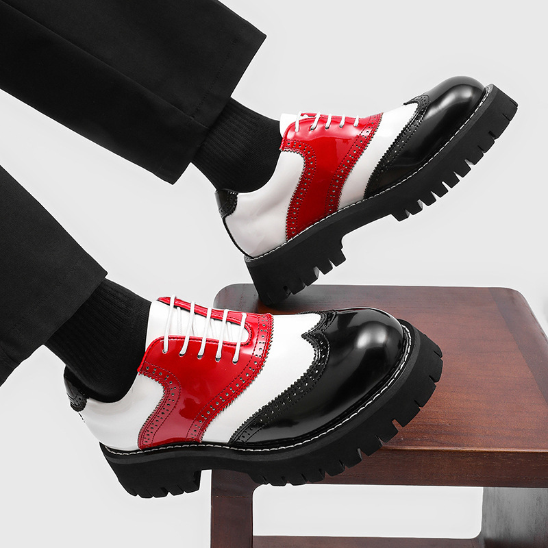 รองเท้าแฟชั่นผู้ชายสไตล์ฮิปฮอป - Oxford Shoes Brogue บทวิจารณ์และราคา