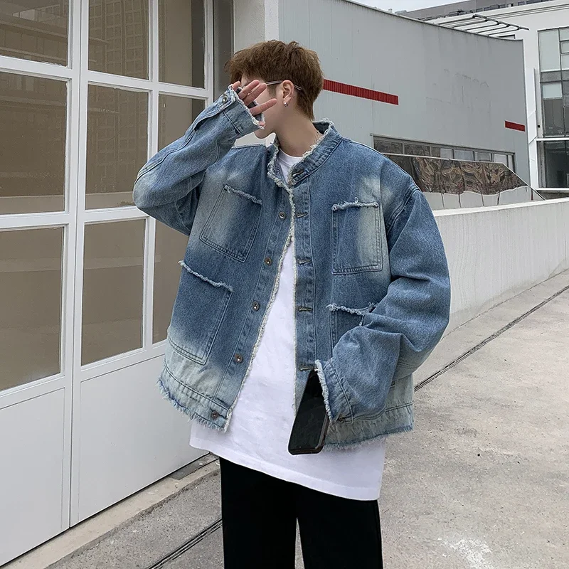 แจ็คเก็ตยีนส์สไตล์อเมริกันเรโท - Mens Fashion Denim Jacket บทวิจารณ์และราคา