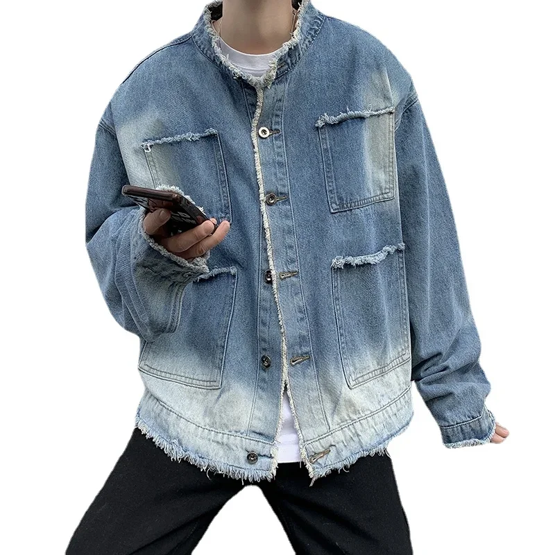 แจ็คเก็ตยีนส์สไตล์อเมริกันเรโท - Mens Fashion Denim Jacket บทวิจารณ์และราคา