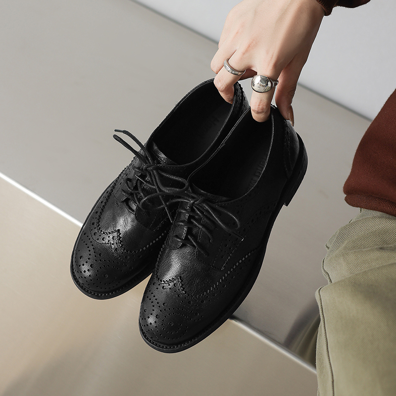 EAGSITY รองเท้าหนังวัวสีน้ำตาล - Oxford Shoes Brogue บทวิจารณ์และราคา