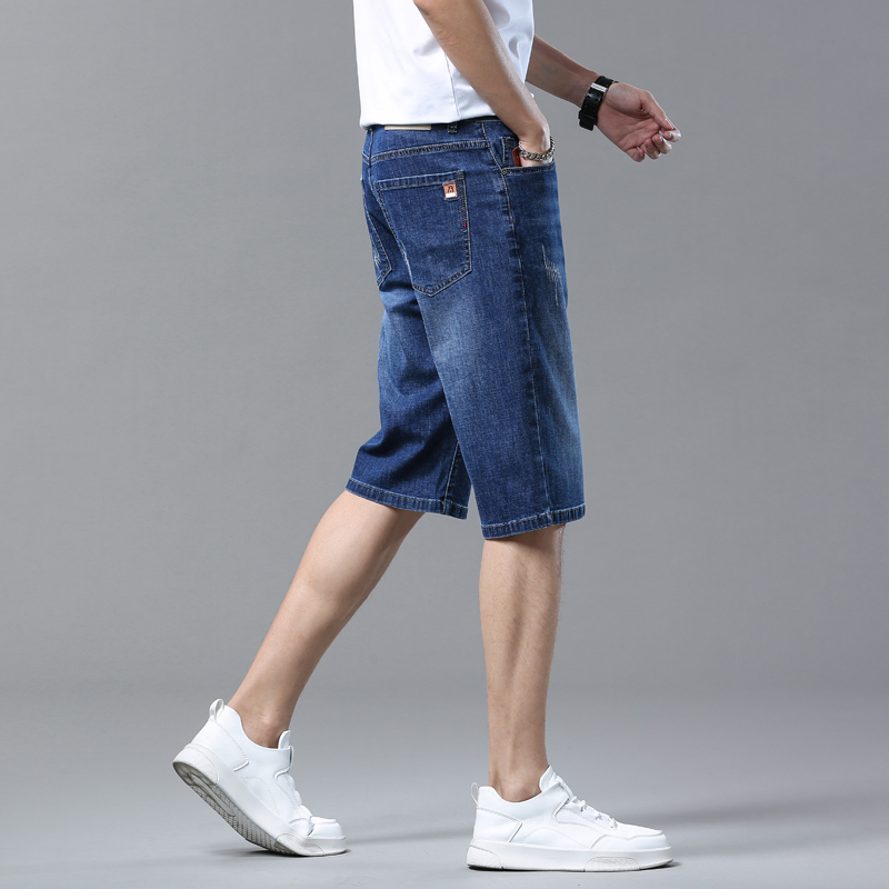 กางเกงขาสั้นผู้ชายฤดูร้อนตรงกา - Men Fashion Jeans บทวิจารณ์และราคา