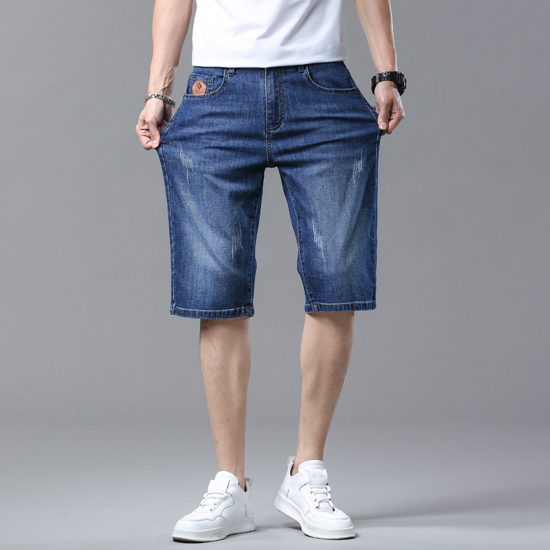 กางเกงขาสั้นผู้ชายฤดูร้อนตรงกา - Men Fashion Jeans บทวิจารณ์และราคา