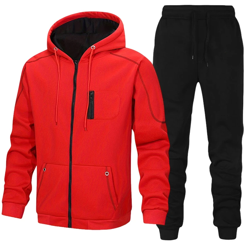 ชุดวอร์มแฟชั่นผู้ชาย เสื้อฮู้ด - Men'S Fashion Zipper Jacket บทวิจารณ์และราคา