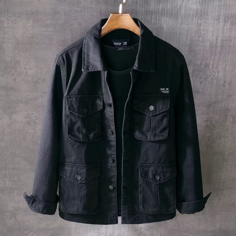 ฤดูใบไม้ผลิและฤดูใบไม้ร่วงใหม่ - Mens Fashion Denim Jacket บทวิจารณ์และราคา