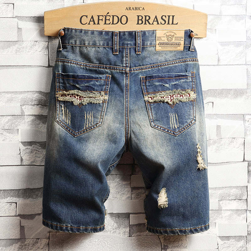 กางเกงยีนส์ขาสั้นสไตล์ฮิปฮอปขา - Men Fashion Jeans บทวิจารณ์และราคา