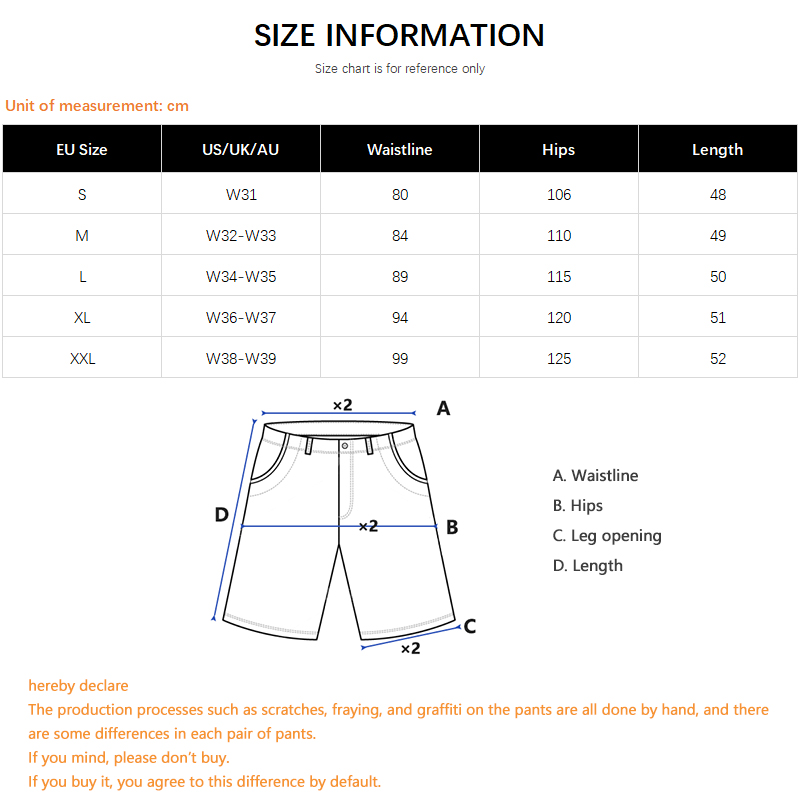 ฮิปฮอปสตรีทแวร์กางเกงยีนส์ขาสั - Men Fashion Jeans บทวิจารณ์และราคา