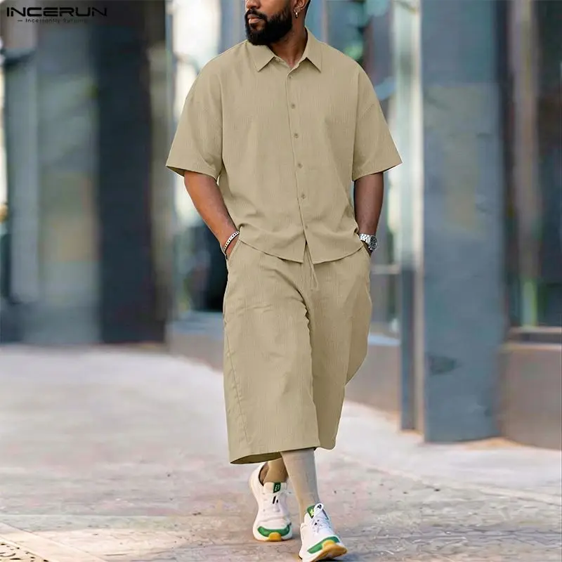 INCERUN ชุดเซ็ตผู้ชาย เสื้อเชิ - Mens Fashion Casual 2026 บทวิจารณ์และราคา