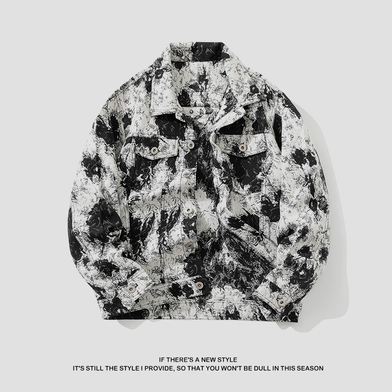 เสื้อแจ็คเก็ตยีนส์ปักลายสไตล์ฮ - Mens Fashion Denim Jacket บทวิจารณ์และราคา