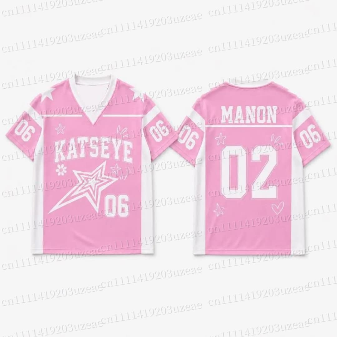 เสื้อยืดลายกราฟิกดาวสีชมพู KAT - Men'S Fashion Pink Shirt บทวิจารณ์และราคา