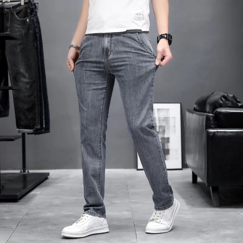 กางเกงยีนส์สกินนี่ผ้ายืดสำหรับ - Men'S Fashion Grey Jeans บทวิจารณ์และราคา