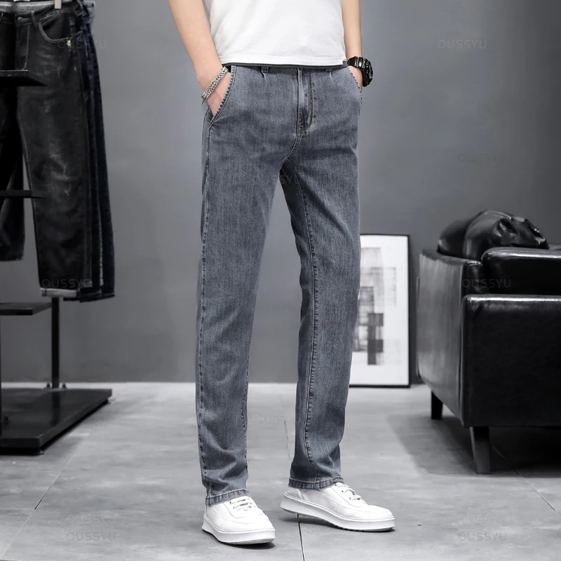 กางเกงยีนส์สกินนี่ผ้ายืดสำหรับ - Men'S Fashion Grey Jeans บทวิจารณ์และราคา