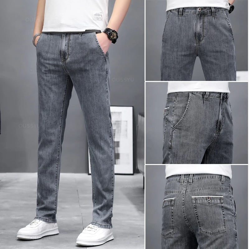 กางเกงยีนส์สกินนี่ผ้ายืดสำหรับ - Men'S Fashion Grey Jeans บทวิจารณ์และราคา