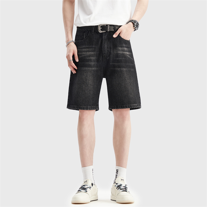 กางเกงยีนส์ขาสั้นสีดำบางเบาสำห - Men'S Fashion Jeans บทวิจารณ์และราคา