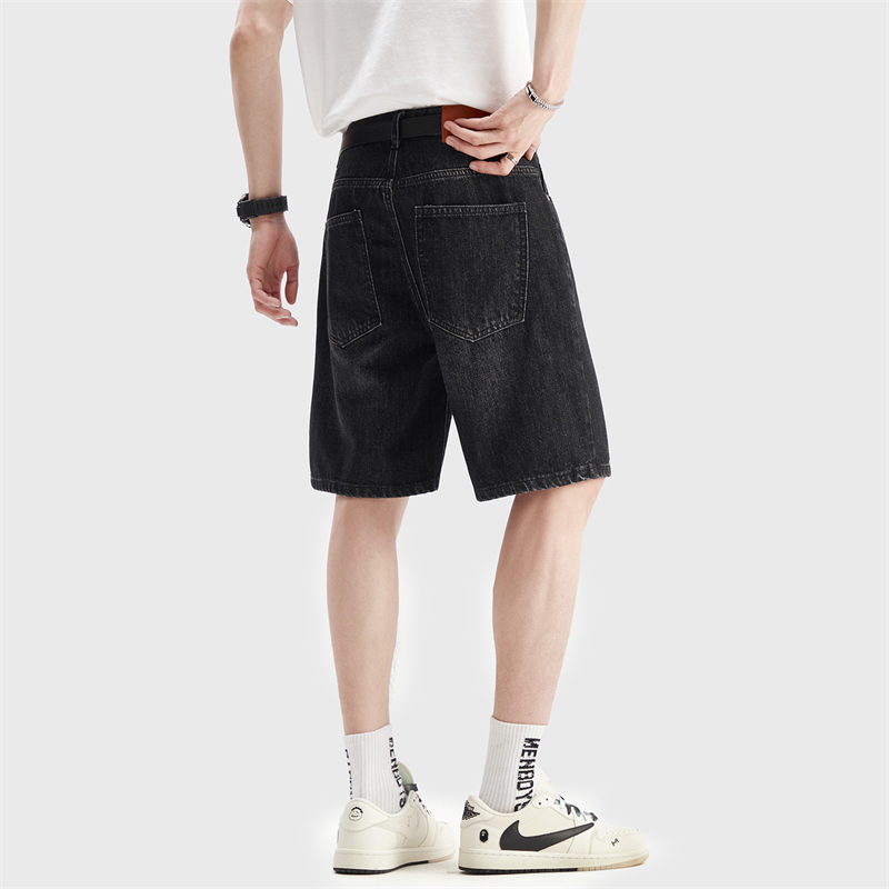 กางเกงยีนส์ขาสั้นสีดำบางเบาสำห - Men'S Fashion Jeans บทวิจารณ์และราคา