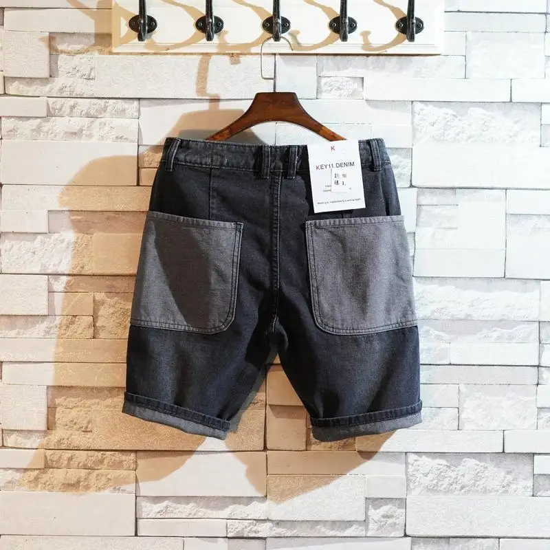 หลวมตรงกางเกงยีนส์สั้นกางเกงสํ - Men'S Fashion Jeans บทวิจารณ์และราคา