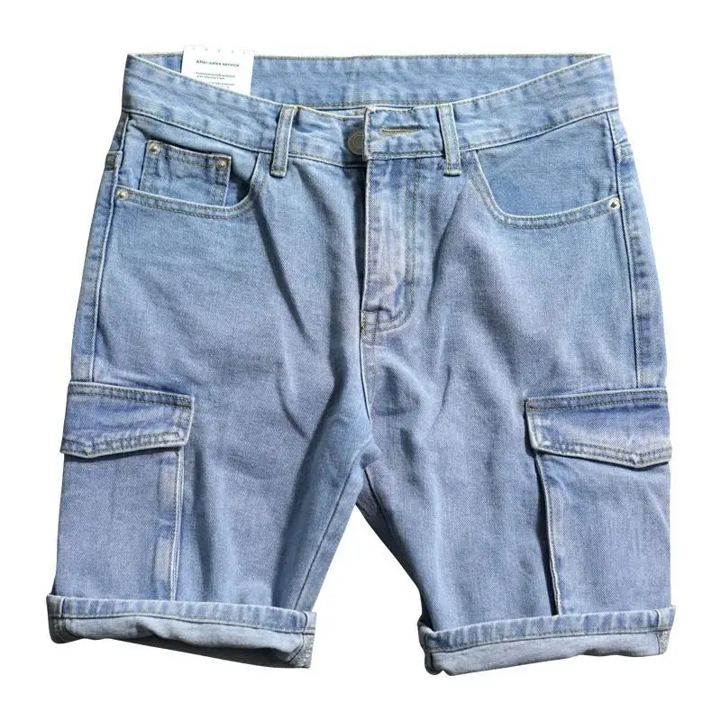 หลวมตรงกางเกงยีนส์สั้นกางเกงสํ - Men'S Fashion Jeans บทวิจารณ์และราคา