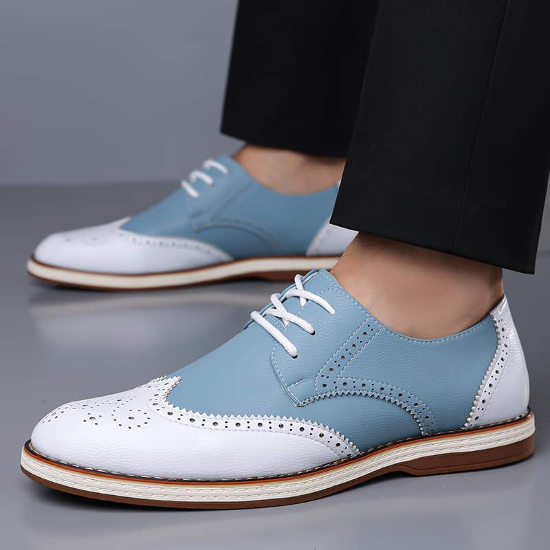 รองเท้าออกซ์ฟอร์ดแบบผูกเชือกสี - Oxford Shoes Brogue บทวิจารณ์และราคา