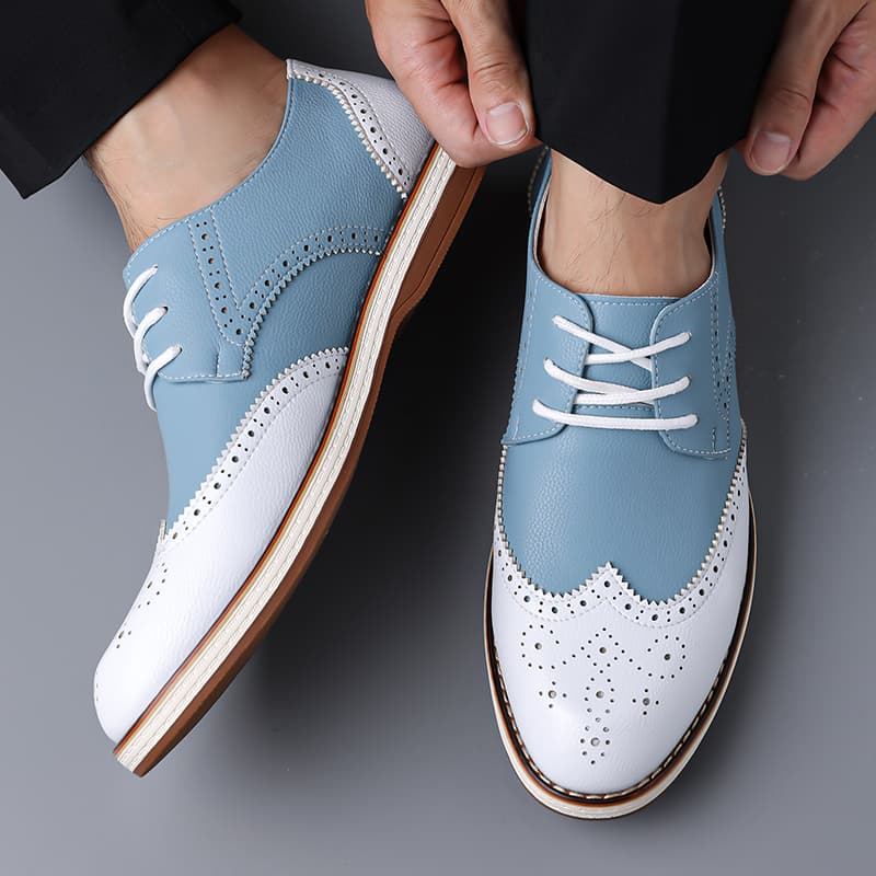 รองเท้าออกซ์ฟอร์ดแบบผูกเชือกสี - Oxford Shoes Brogue บทวิจารณ์และราคา