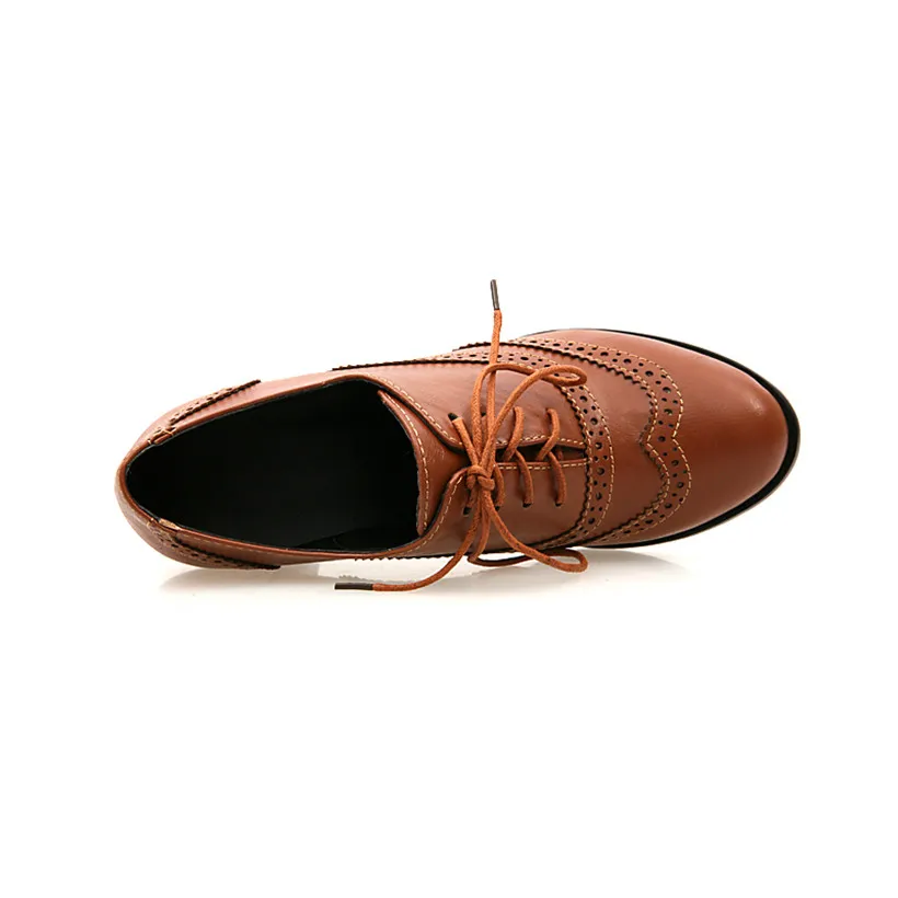 อังกฤษผู้หญิงOxfordsรองเท้าส้น - Oxford Shoes Brogue บทวิจารณ์และราคา