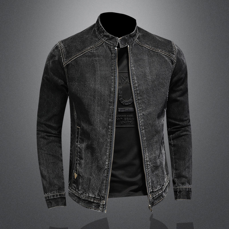 แจ็กเก็ตนักบินคอตั้งสไตล์วินเท - Mens Fashion Denim Jacket บทวิจารณ์และราคา