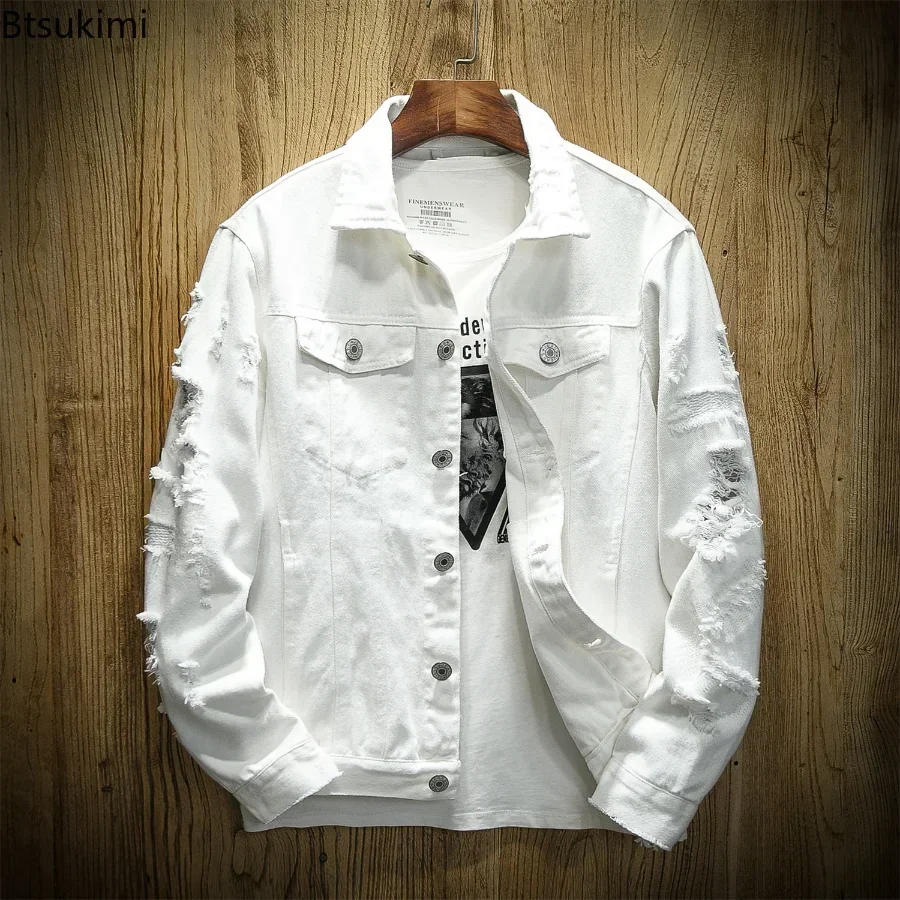 แจ็คเก็ตยีนส์แฟชั่นผู้ชายรุ่นใ - Mens Fashion Denim Jacket บทวิจารณ์และราคา