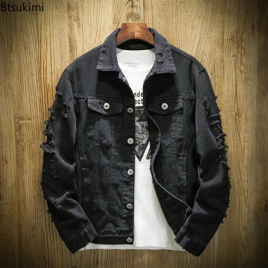 แจ็คเก็ตยีนส์แฟชั่นผู้ชายรุ่นใ - Mens Fashion Denim Jacket บทวิจารณ์และราคา