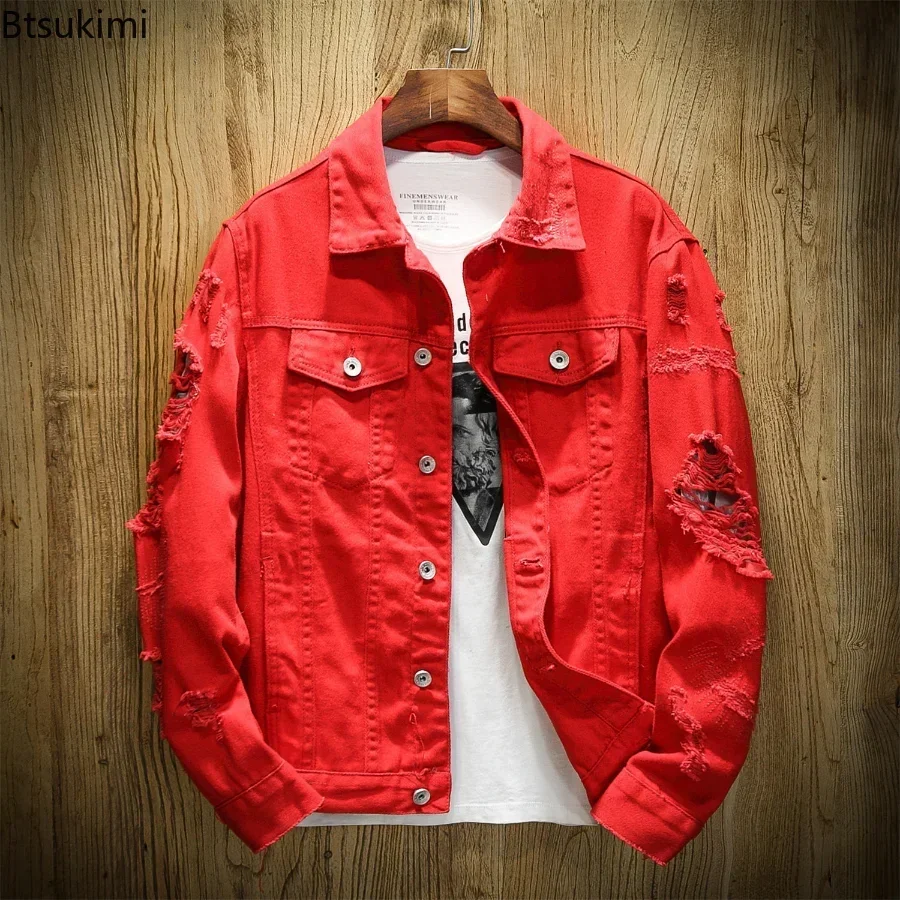 แจ็คเก็ตยีนส์แฟชั่นผู้ชายรุ่นใ - Mens Fashion Denim Jacket บทวิจารณ์และราคา