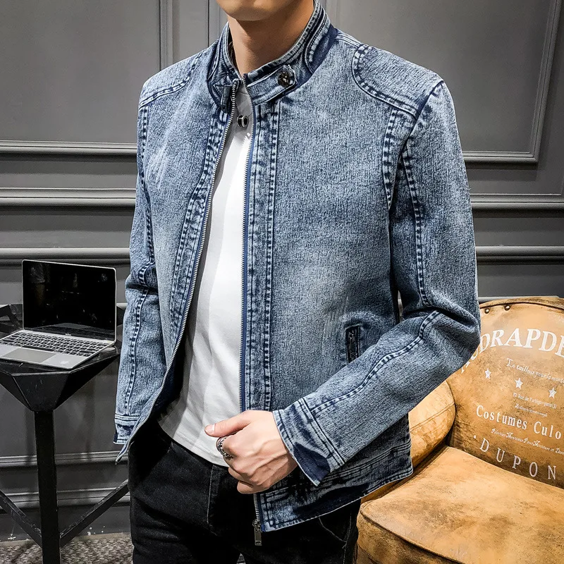 แจ็คเก็ตยีนส์ผู้ชายแฟชั่นยุโรป - Mens Fashion Denim Jacket บทวิจารณ์และราคา