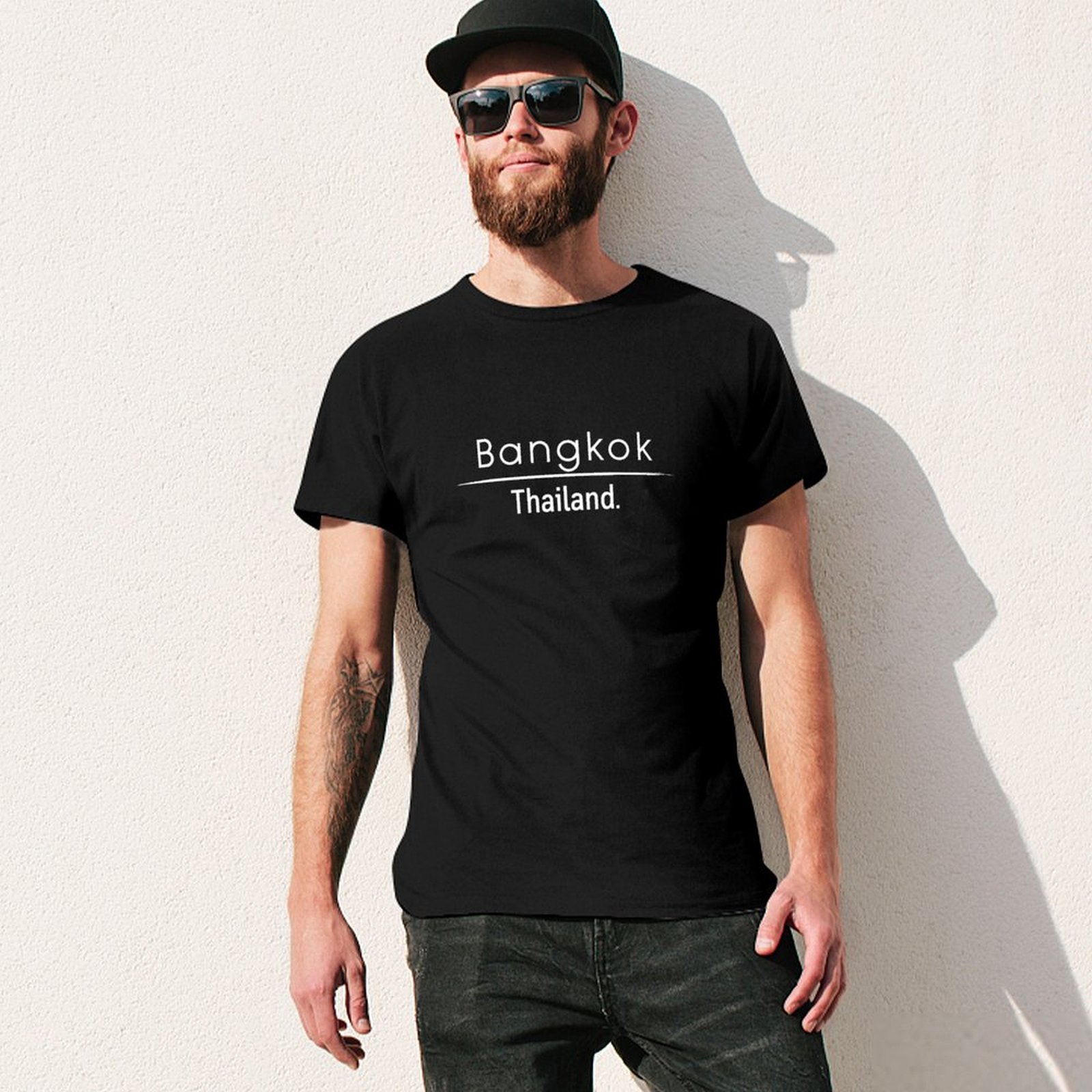 เสื้อยืดแฟชั่นลายพิมพ์ลำลองแขน - Mens Fashion Bangkok บทวิจารณ์และราคา