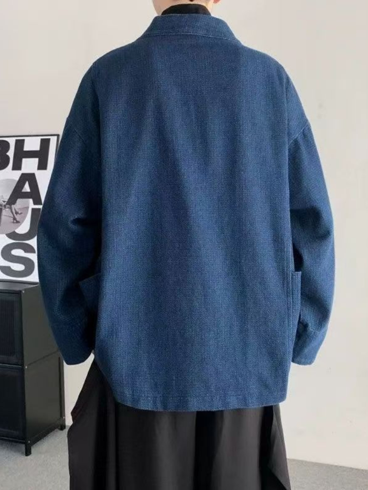 เสื้อโค้ทยีนส์สไตล์วินเทจญี่ปุ - Mens Fashion Denim Jacket บทวิจารณ์และราคา