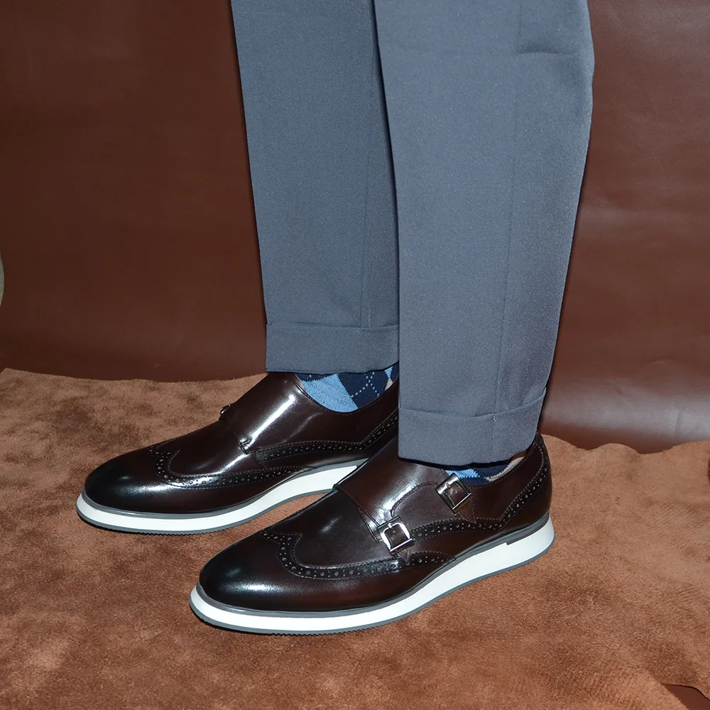 รองเท้าผู้ชายสไตล์ยุโรปสุดหรู  - Oxford Shoes Brogue บทวิจารณ์และราคา