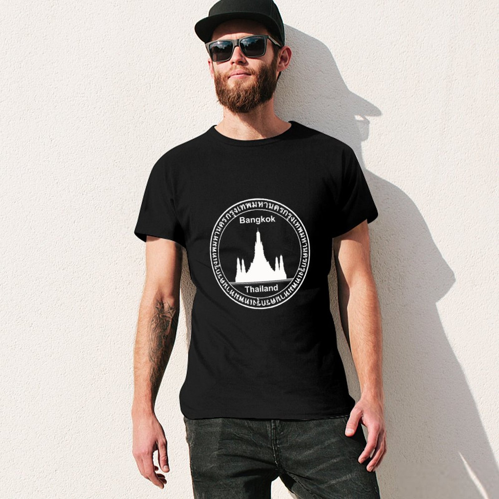 เสื้อยืดแฟชั่นลำลองแขนสั้นลายต - Mens Fashion Bangkok บทวิจารณ์และราคา
